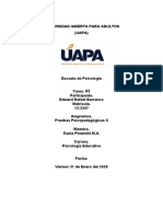 Tarea de Prueba Psicopedagogica /ficha Técnica de La Prueba PIP