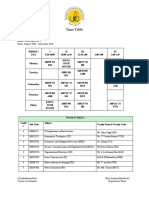 Time Table MBA-I (PM)