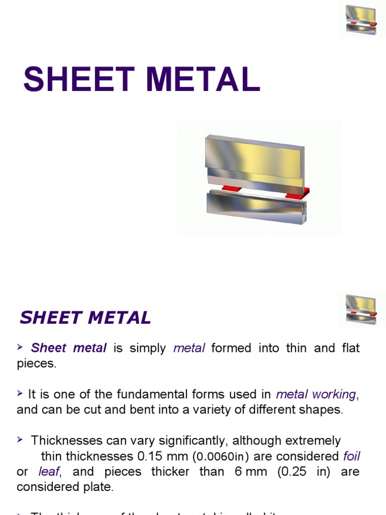 Sheet Metal PDF Sheet Metal Procedural Knowledge