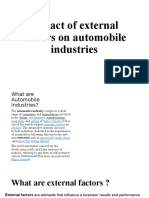 Impact of external factors on auto industries