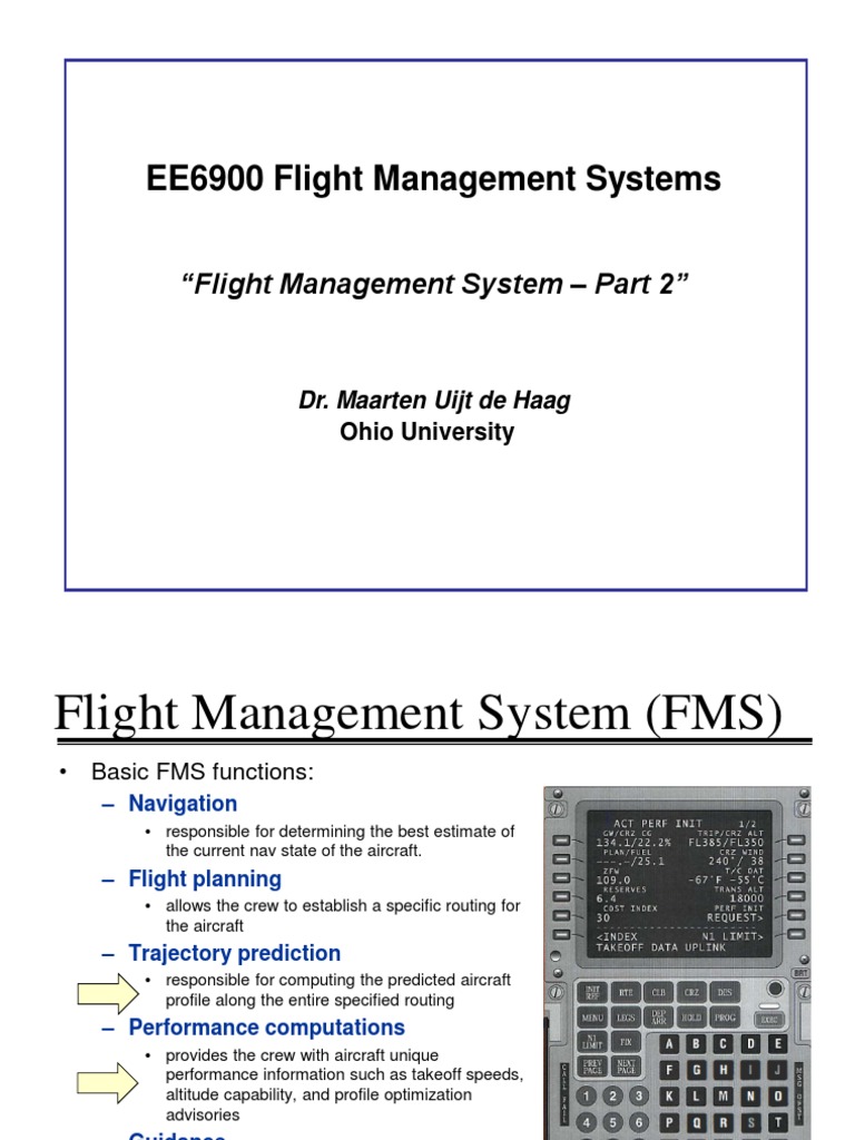 Understanding Flight Management Systems | PDF | Aviation | Aerospace ...