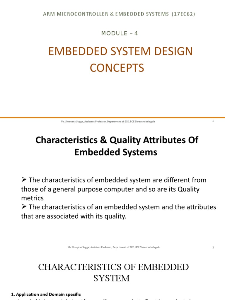 Characteristics and Quality Attributes of Embedded Systems PDF