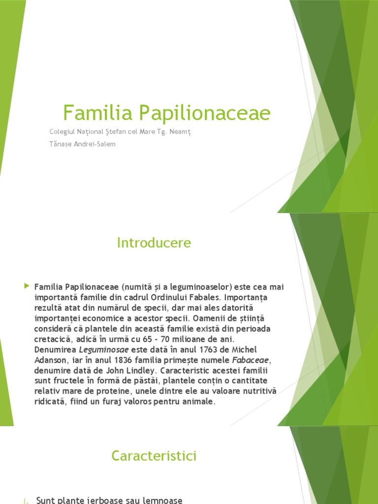 Familia Papilionaceae CNSM | PDF