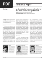 Geostatistical Resource Estimation For The Poura Narrow-Vein Gold Deposit