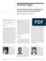 Geostatistical resource estimation for the Poura narrow-vein gold deposit