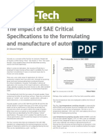 Lube Tech 113 The Impact of SAE Critical Specifications To The Formulating and Manufacture of Automotive Oils PDF