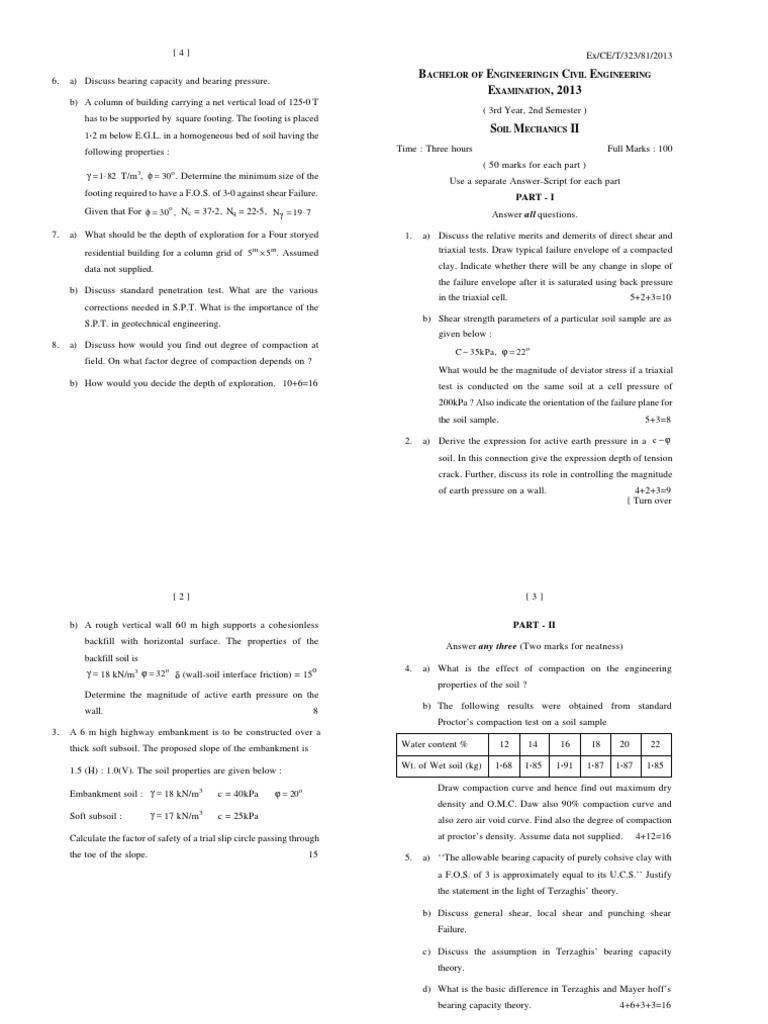 Soil Mechanics II | PDF | Soil Mechanics | Geotechnical Engineering