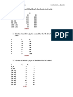 Ejercicios de Cuartiles, Deciles, Percentiles