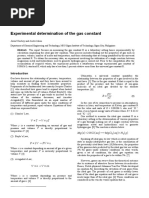 Experimental Determination of The Gas Constant