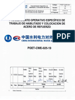 Poet-Cwe-025rev.0 - Habilitado y Colocación de Acero de Refuerzo