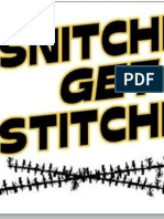 Snitches Get Stitches A Reading Responce To The Book Kindred