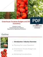 CANALES - Greenhouse Tomatoes Budgets and Other Economics