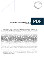 Gustavo Bueno - Lenguaje y pensamiento en Platón (1985, Revista Taula).pdf