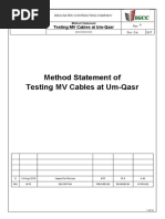 Elect 03 Method Statement For Testing of MV Cables For CSE at SS1