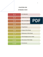 Chapter One: - Introduction - Statement of The Research Problem - Aim and Objective of The Study - Research Questions