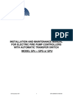 Installation and Maintenance Manual For Electric Fire Pump Controllers With Automatic Transfer Switch Model GPX + GPG or Gpu