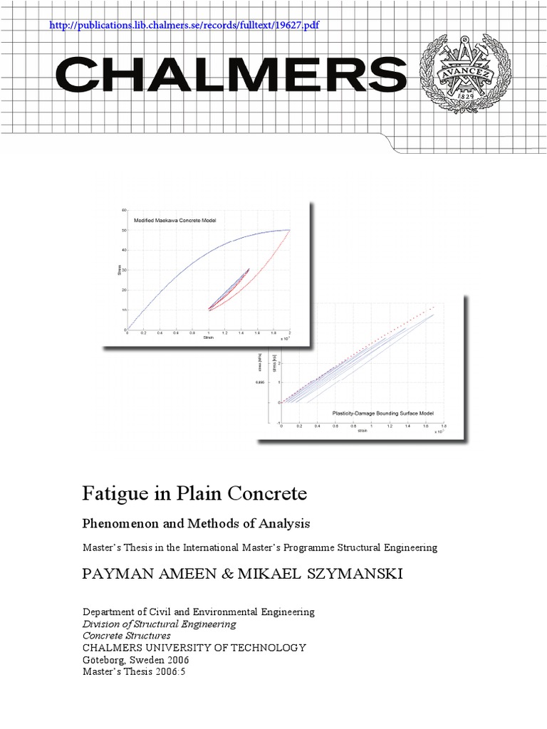 Fatigue in Plain Concrete | PDF | Fatigue (Material) | Strength Of ...