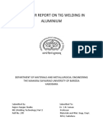 TIG Welding of Aluminium: A Concise Report