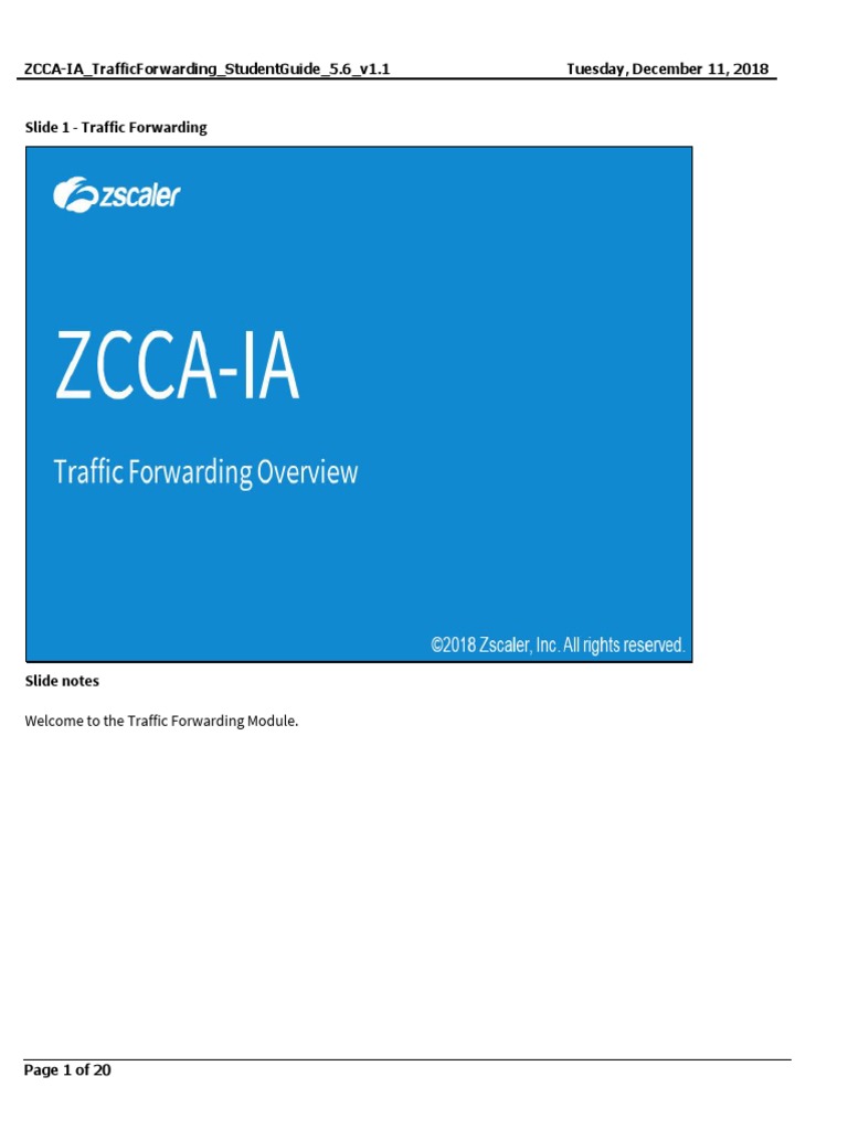 Zscaler Traffic Forwarding Guide | PDF | Proxy Server | Virtual Private ...