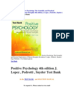 Test Bank For Positive Psychology The Scientific and Practical Explorations of Human Strengths 4th Edition J. Lopez, PDF