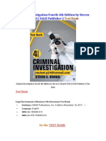 Criminal Investigation Fourth 4th Edition by Steven G. Brandl 2018 SAGE Publisher Test Bank PDF