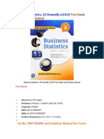 Business Statistics, 3E Donnelly ©2020 Test Bank and Solution Manual