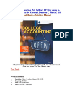 College Accounting, 1st Edition 2019 by Jerry J. Weygandt Test Bank and Solutions