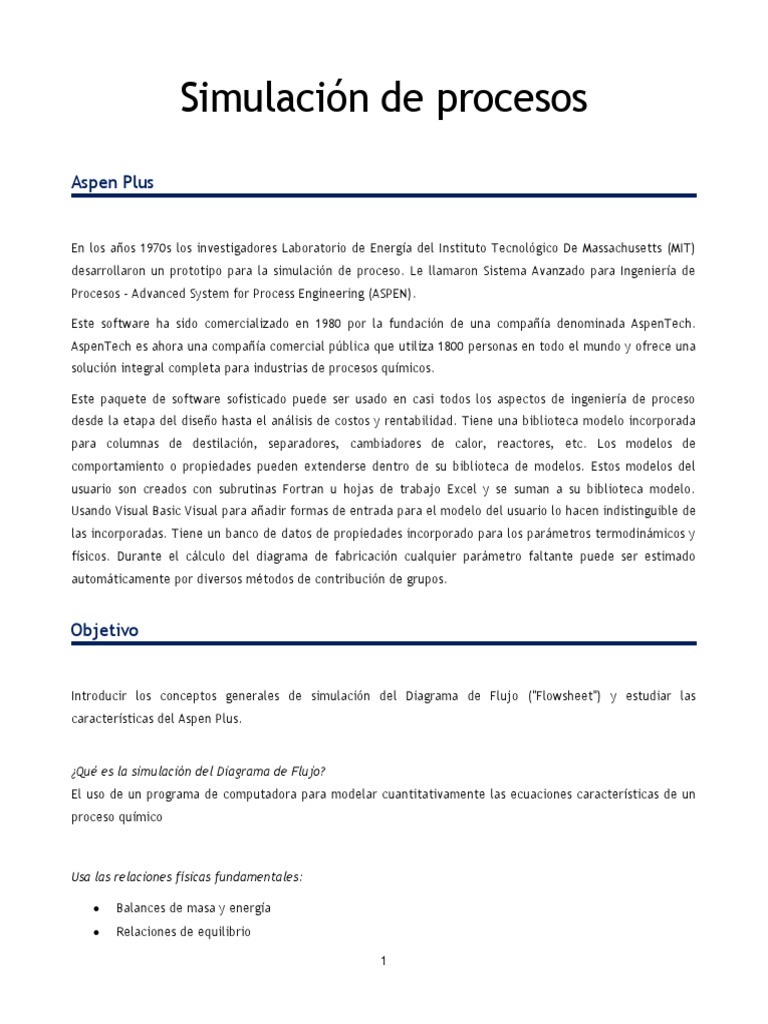 Manual de ASPEN PLUS Original Import | PDF | Simulación | Ventana ...