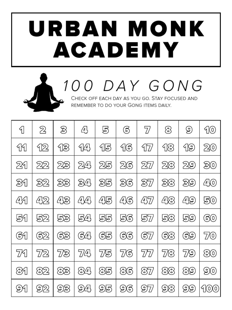 Urban Monk Academy 100 Day Gong PDF