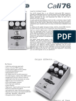 Origin Effects Cali76 Compact Bass Owners Manual Guitar Pedal