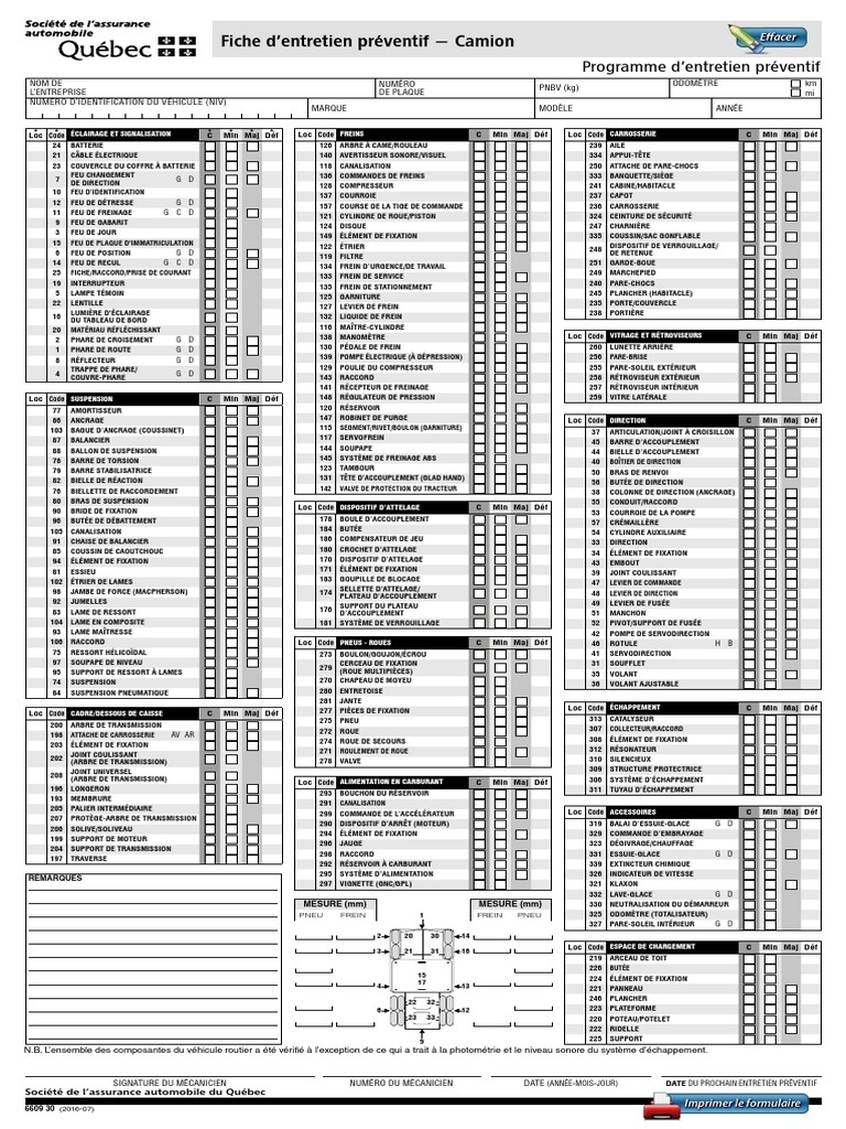 InspectionVEH PDF | PDF | Autobus | Frein