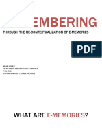Remembering: Through The Re-Contextualization of E-Memories