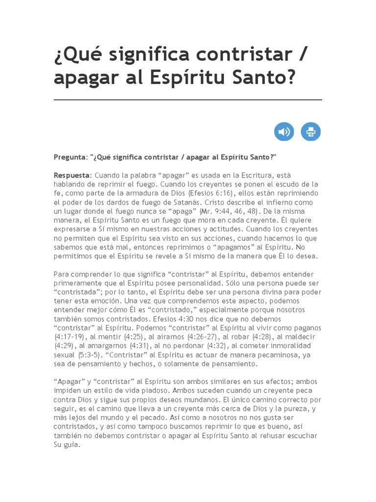 Qué Significa Contristar | PDF