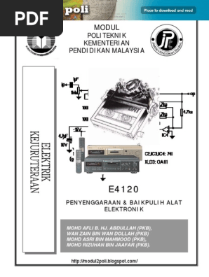 E4120 Penyelenggaraan Baik Pulih Alat Elektronik Pdf