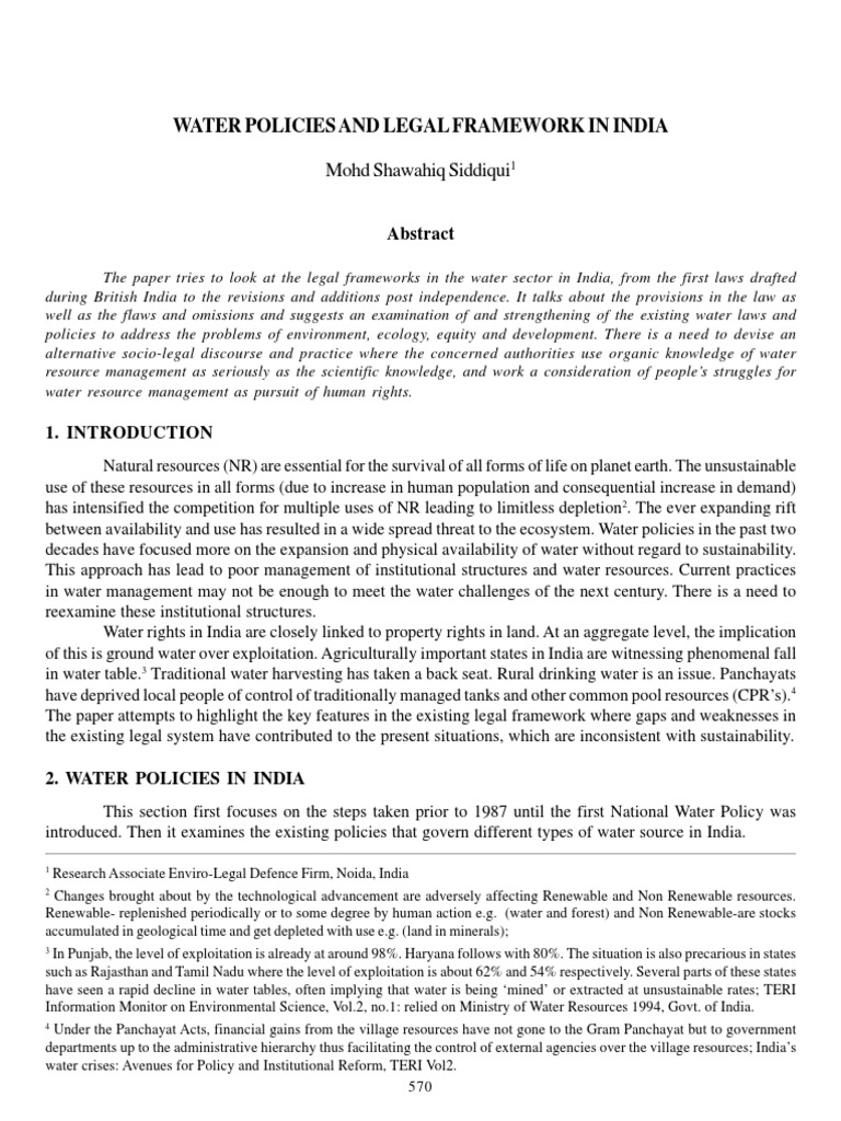 Water Laws PDF PDF Sustainability Water Right