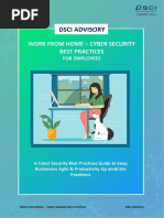 Dsci Advisory: Work From Home - Cyber Security Best Practices