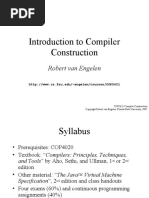 Introduction To Compiler Construction: Robert Van Engelen