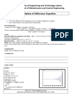 LAB: Recursive Solution of Difference Equation