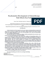 (Acta Facultatis Medicae Naissensis) Psychometric Development of Chemotherapy Side Effects Fear Scale