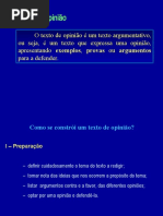 Como fazer texto de opiniao