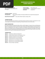 Hardware Modeling Using Verilog: Course Outline