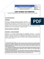 Bitácora Diaria de Eventos Del 01 de Abril de 2020