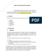 Reglamento Comité de Gestión Integral