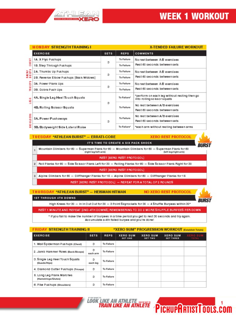 1 - Workouts + Challenges PDF | PDF | Strength Training | Arm