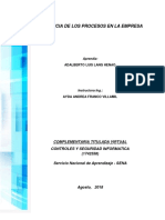 Incidencia de Los Procesos en Las Empresas PDF