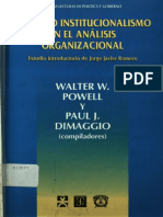 El Nuevo Intitucionalismo en El Analisis Organizacional PDF
