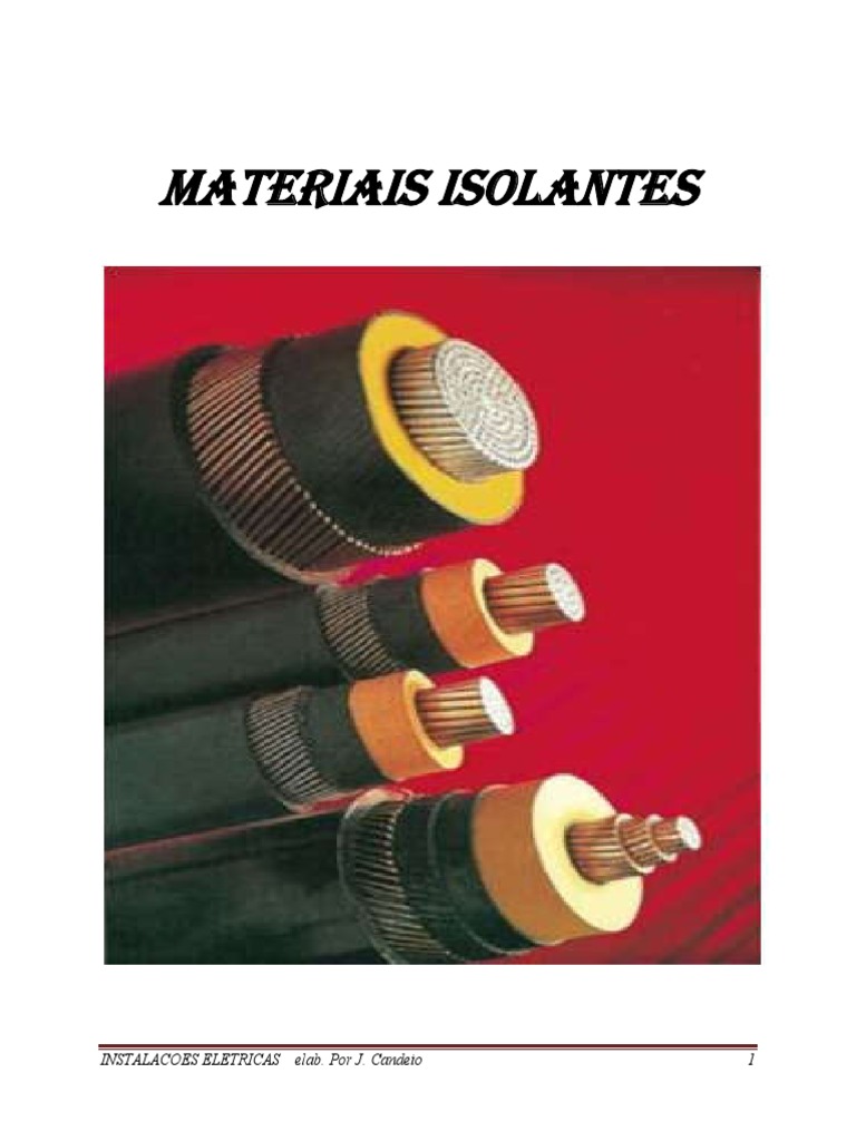 Materiais Isolantes em Instalações Elétricas | PDF | Condutor elétrico ...