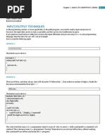 Input/Output Techniques: Example 1