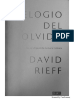 Elogio Del Olvido - David Rieff PDF