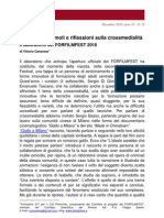 Esperienze, Stimoli e Riflessioni Sulla Crossmedialità